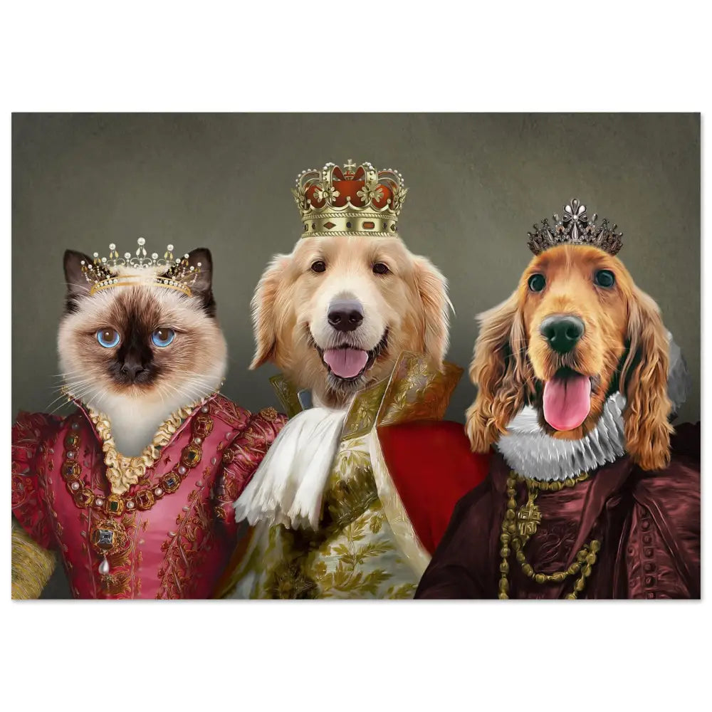 portraits personnalisés avec trois animaux