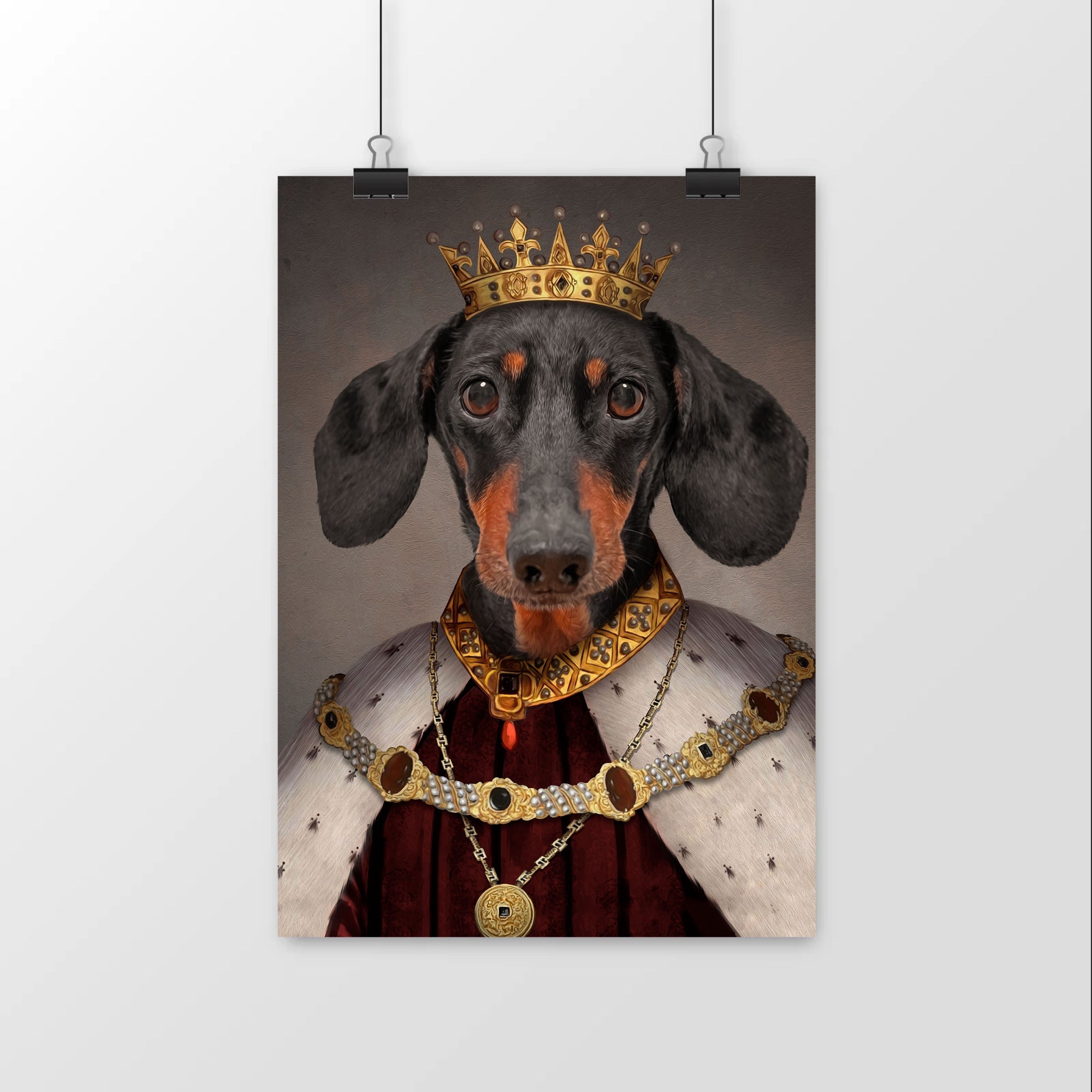 Poster ROI COURONNE - Portrait d'animal personnalisé Royalesse