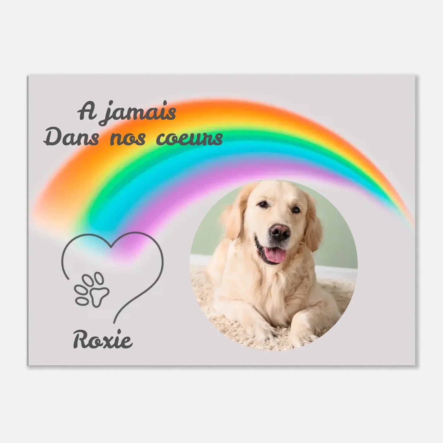 plaque souvenir chien décédé