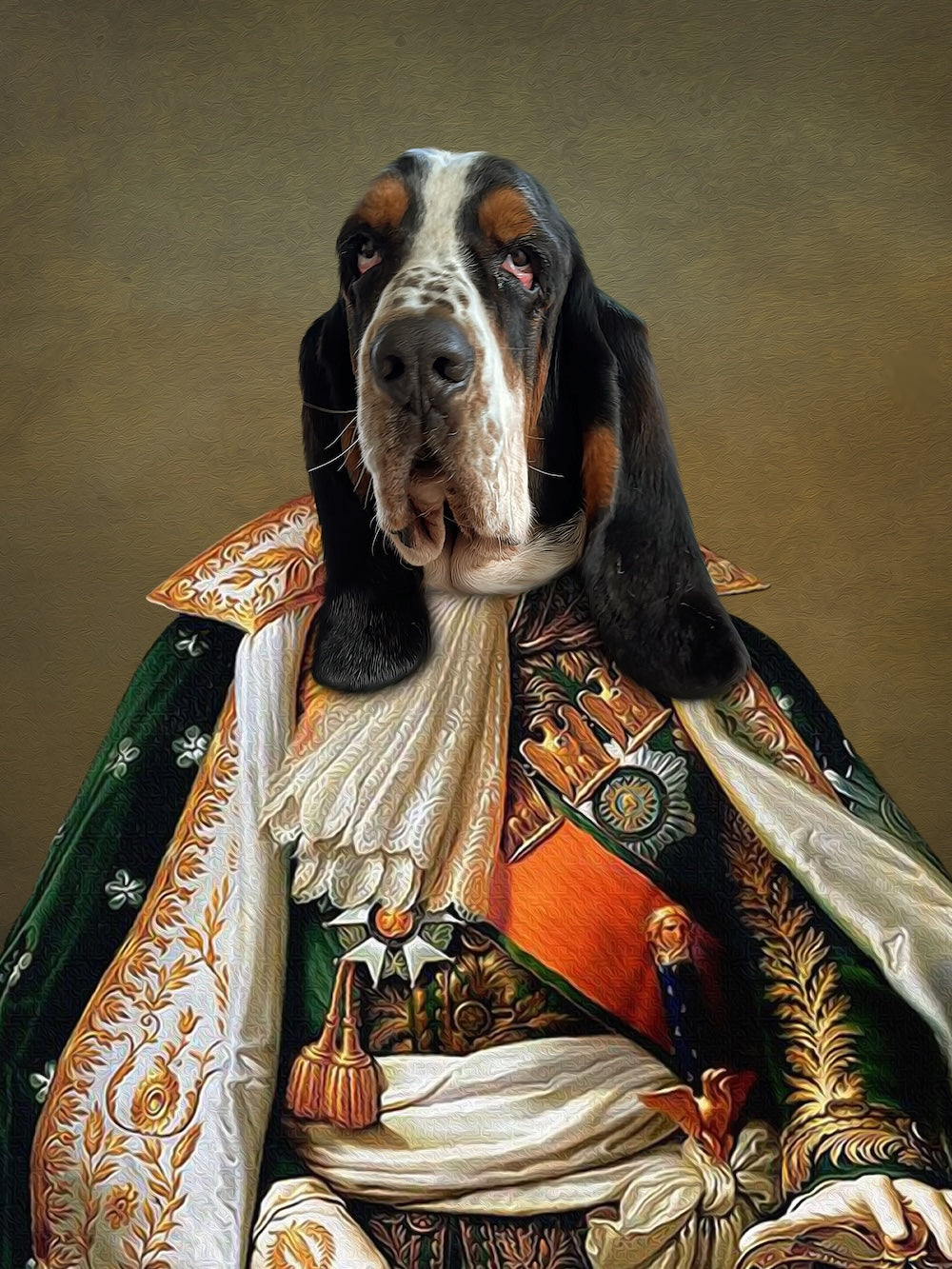 Portrait de Basset Hound : l’art de sublimer des oreilles (très) royales