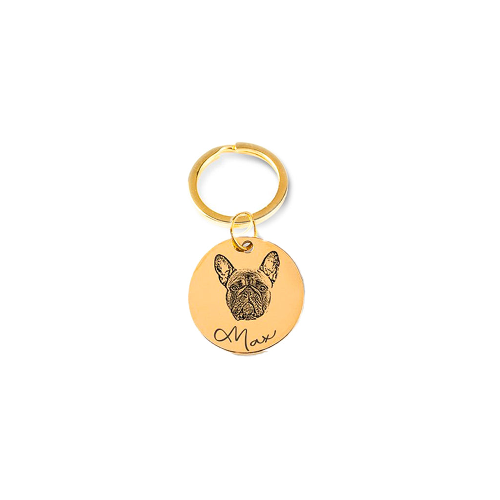 Médaille personnalisée pour chien gravée avec sa photo