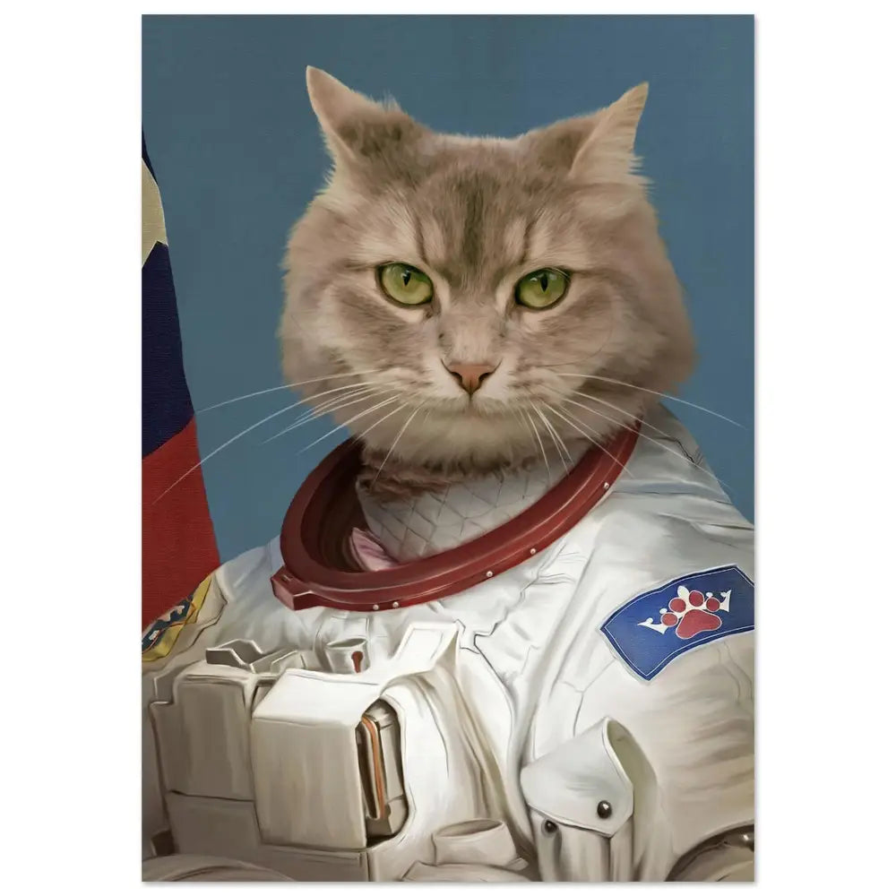 Poster chat personnalisé ASTRONAUTE - Royalesse