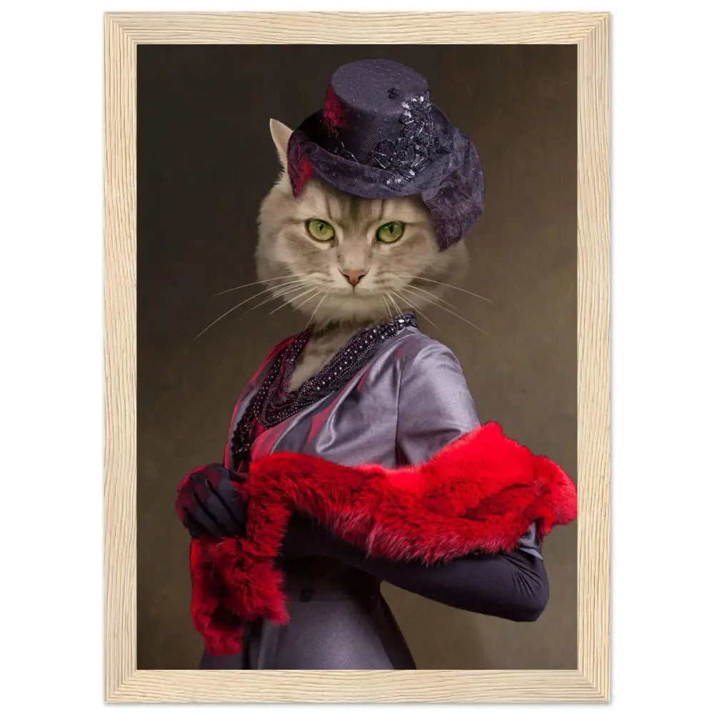 Poster personnalisé chatte BELLE EPOQUE - Royalesse