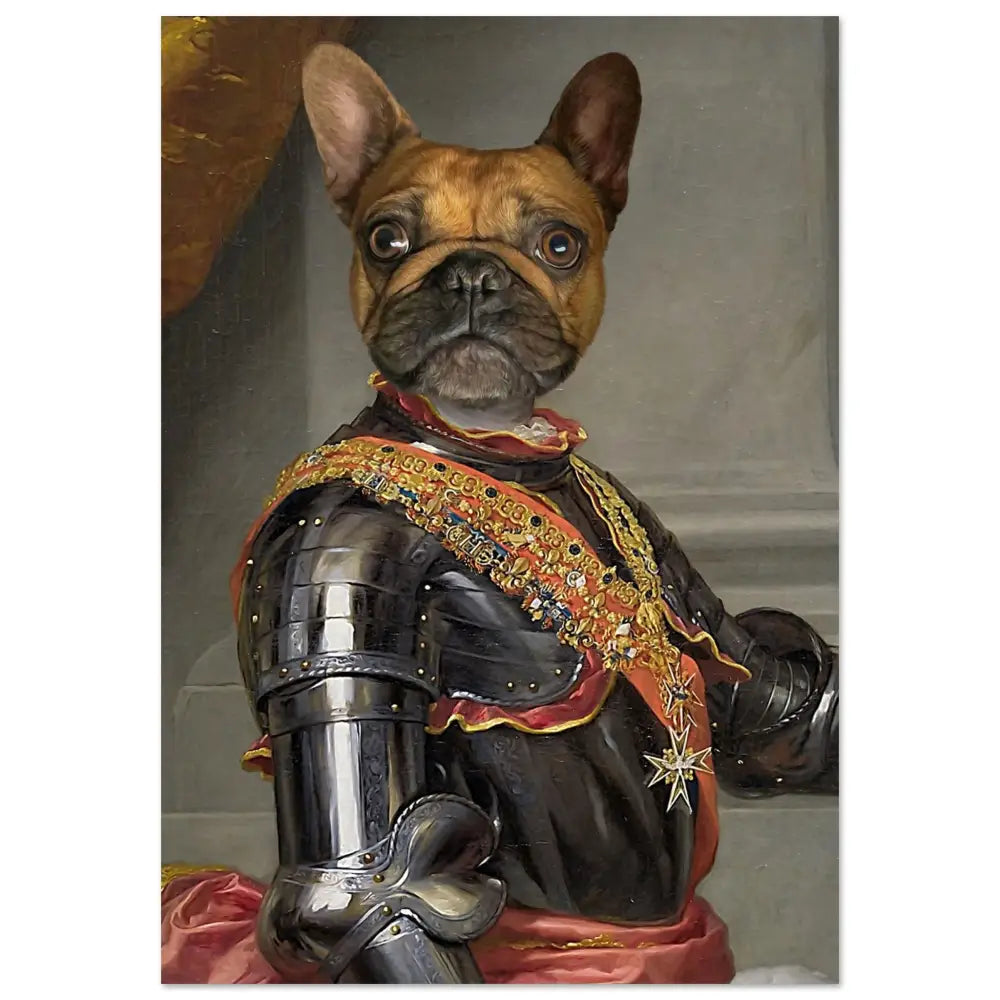 Poster chien en roi CHARLES III - Royalesse