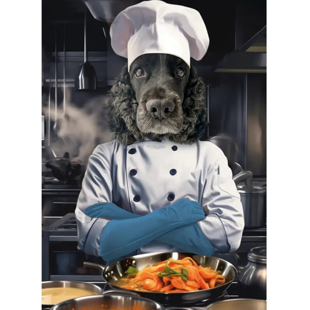 Poster chien en costume CHEF - Royalesse