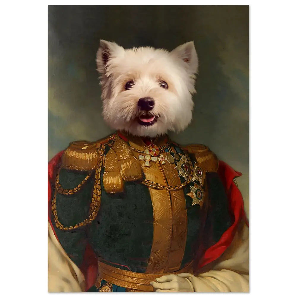 Poster chien en costume DUC - Royalesse