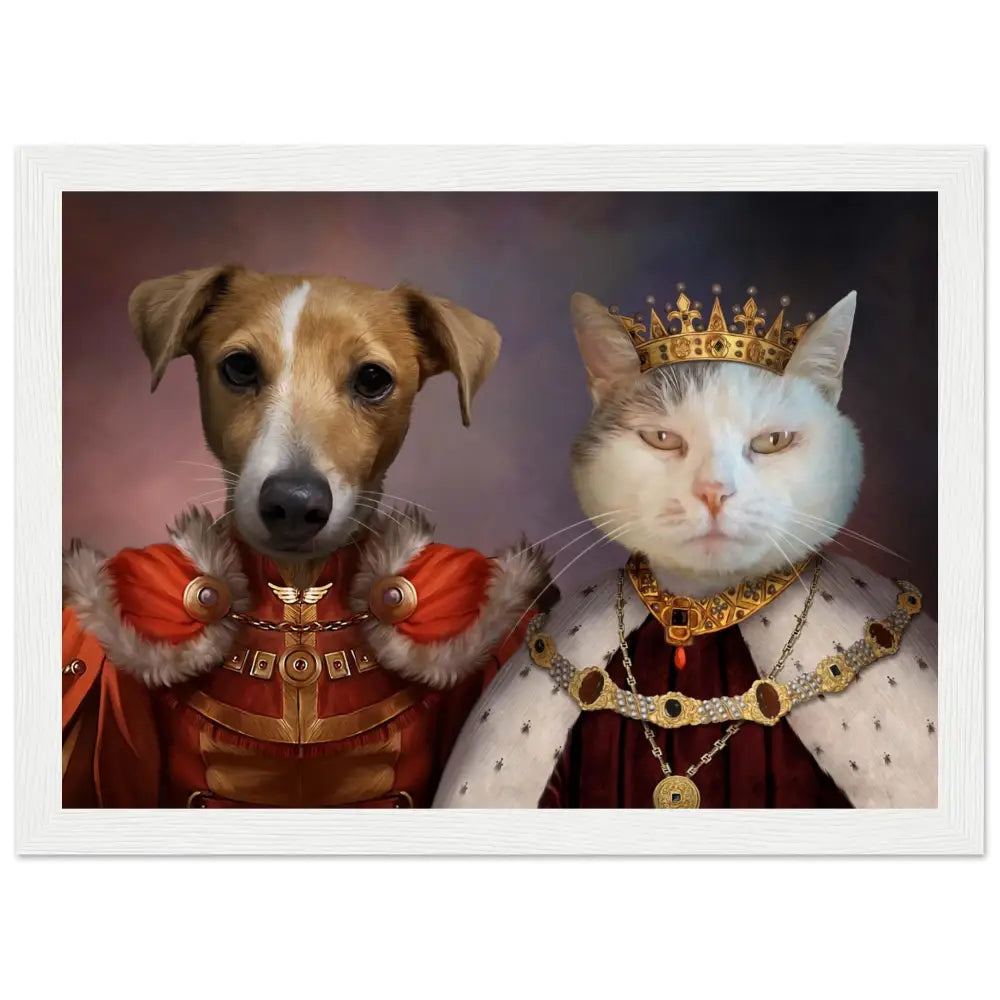 Poster personnalisé chat chien DUO ROI ET PRINCE - Royalesse