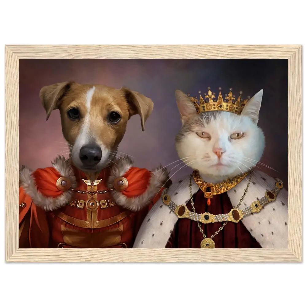 Tableau personnalisé animaux DUO ROI ET PRINCE - Royalesse