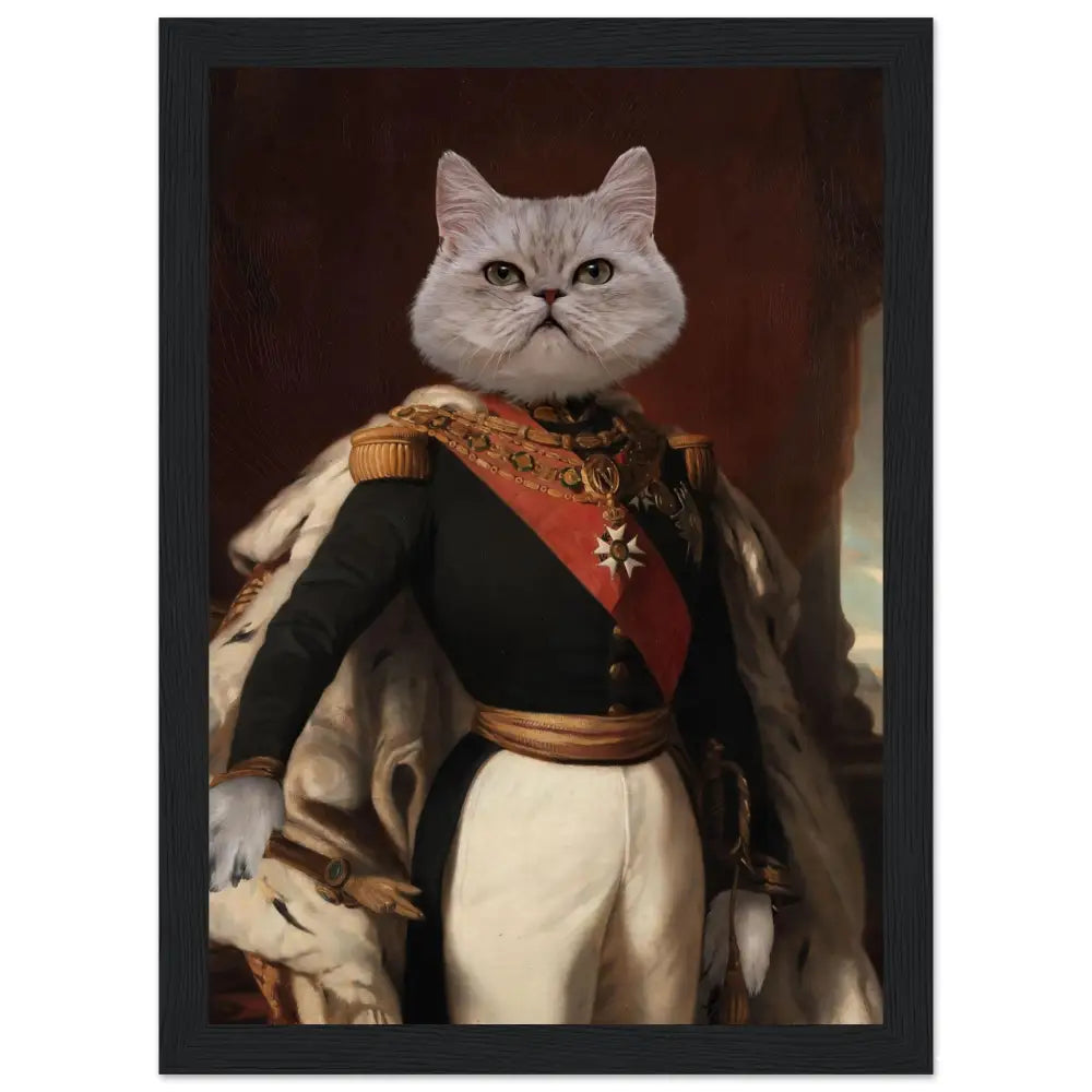 Poster  encadré chat EMPEREUR - Royalesse