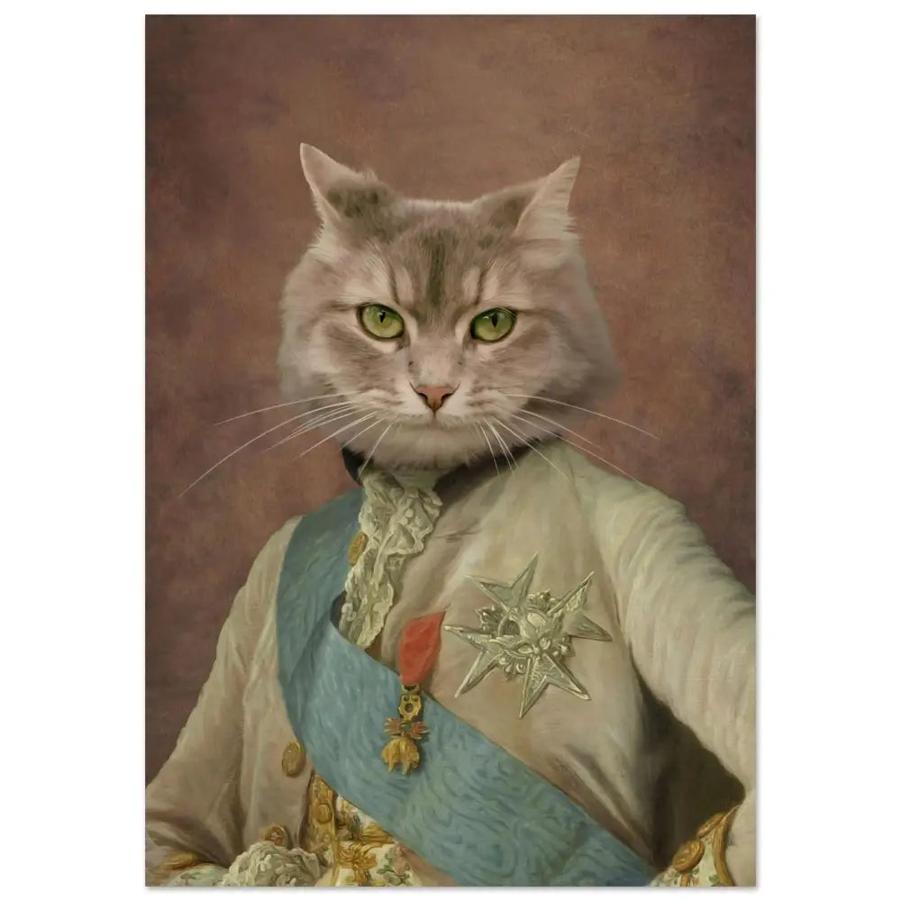 Poster personnalisé royal chat en LOUIS XVI - Royalesse